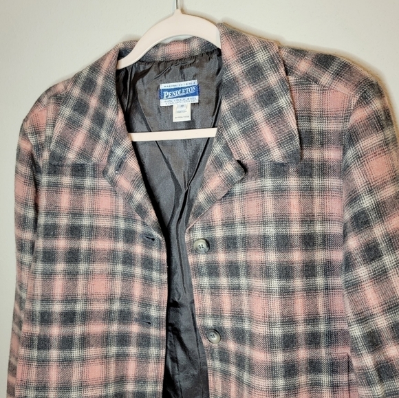 Pendleton Pink and Gray 100% Wool‎ Jacket Size 10 NEW - Picture 8 of 8